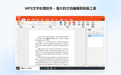 WPS文字处理软件界面截图 - 强大的文档编辑和排版工具